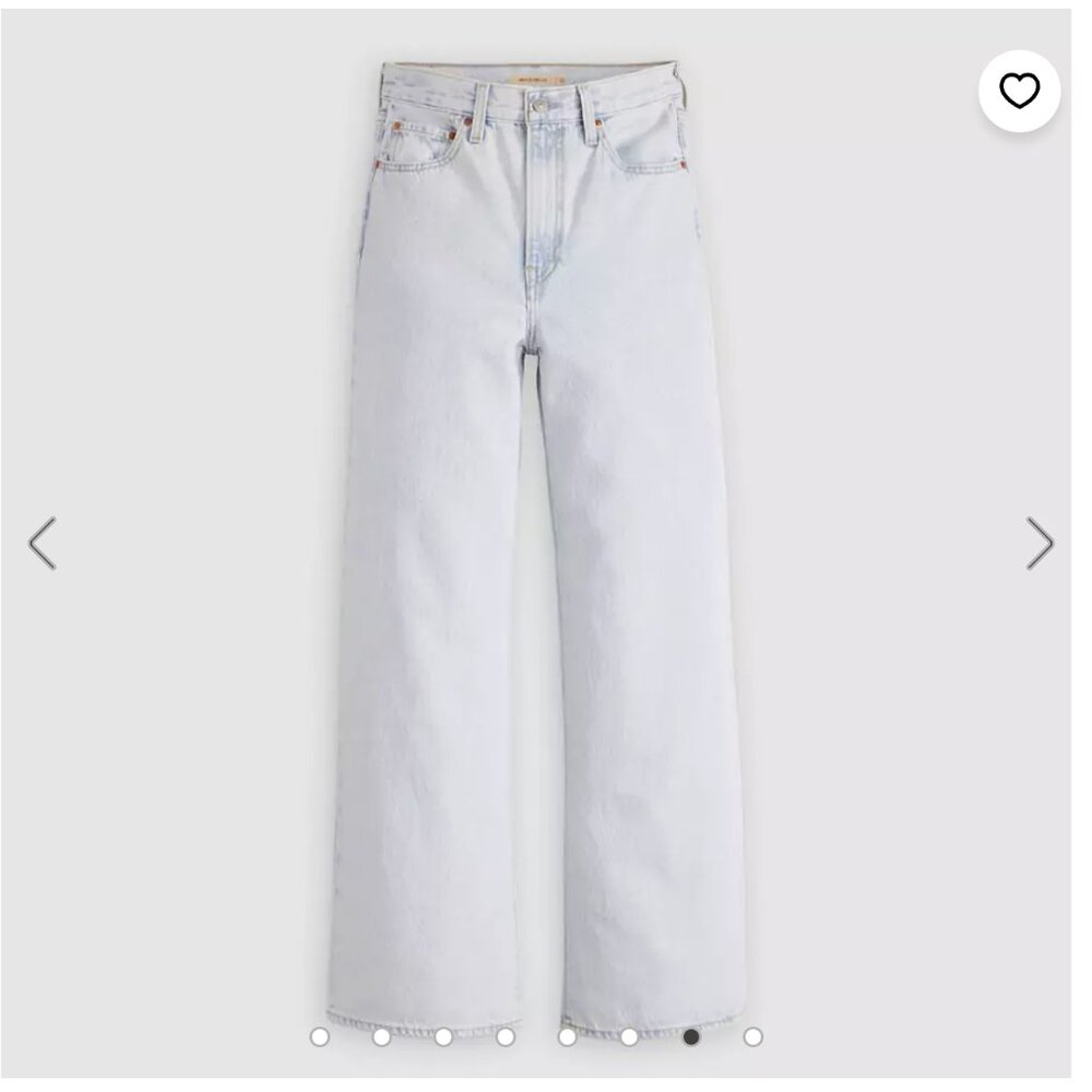 Levi's Ribcage wide leg jean in Be Prepared (light) wash - NWT